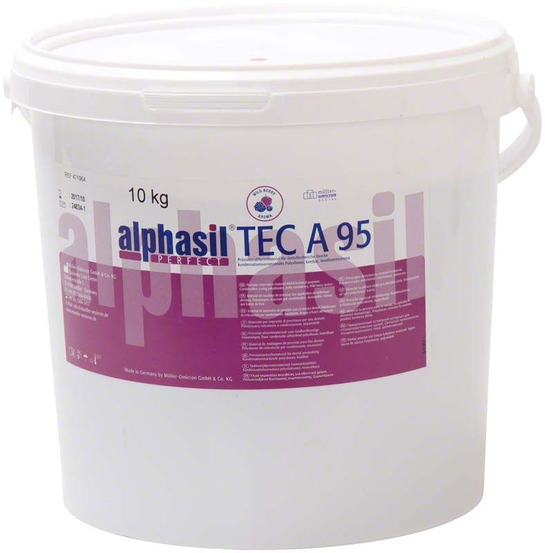 Alphasil perfect Tec A95 Eimer 10kg mit Produktetikett.