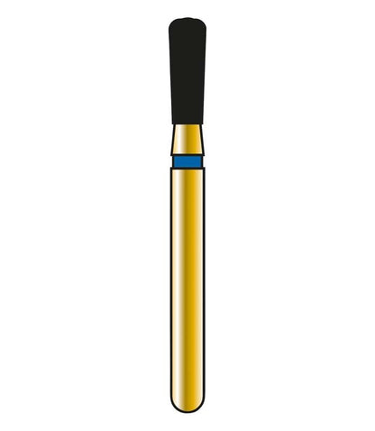 Diatech Diamant 830L 018, Nahaufnahme eines rotierenden Dentalinstruments mit goldfarbenem Schaft.