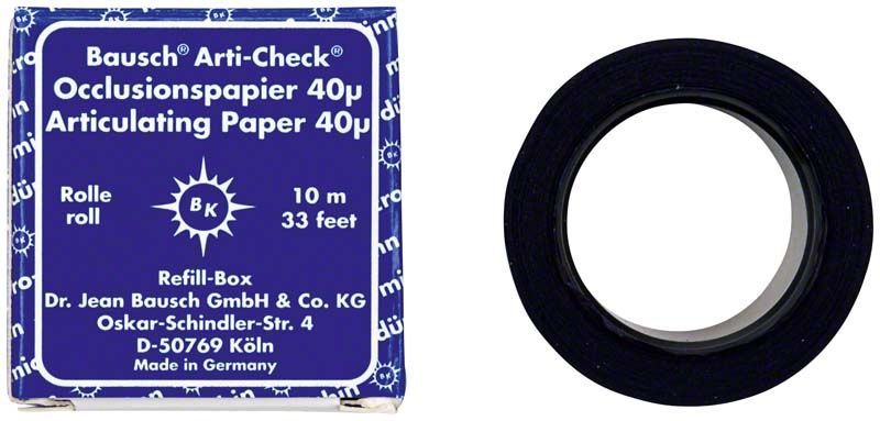 Arti-Check® Occlusionspapier 40µ Nachfüllpackung, 22mm breit, blau, Detailansicht.