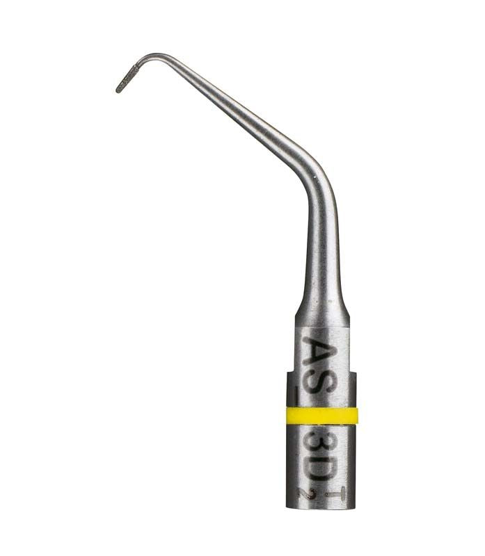 Endodontisches Instrument AS3D, 3 mm lang, für präzise Eingriffe.
