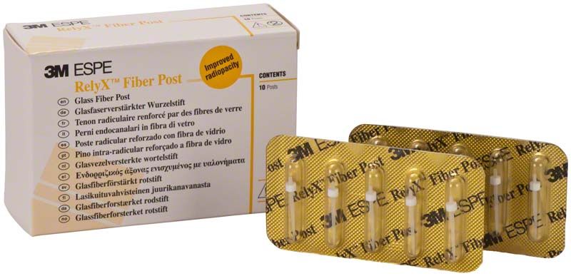 Verpackung und Blisterpackung der RelyX™ Fiber Post Stifte Größe 0.