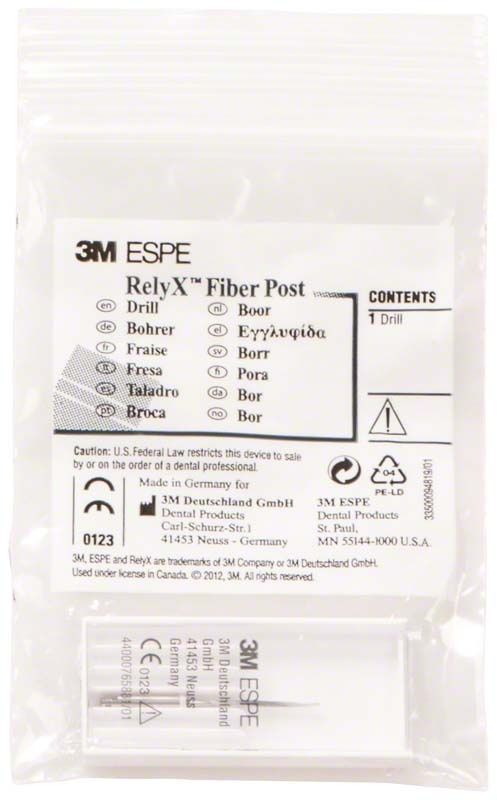 Verpackung des RelyX Fiber Post Bohrers Gr. 0 von 3M™.