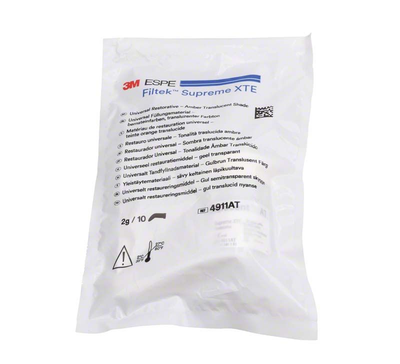 Filtek™ supreme XTE Transluzenz Kapseln AT (Amber) in versiegelter Verpackung.