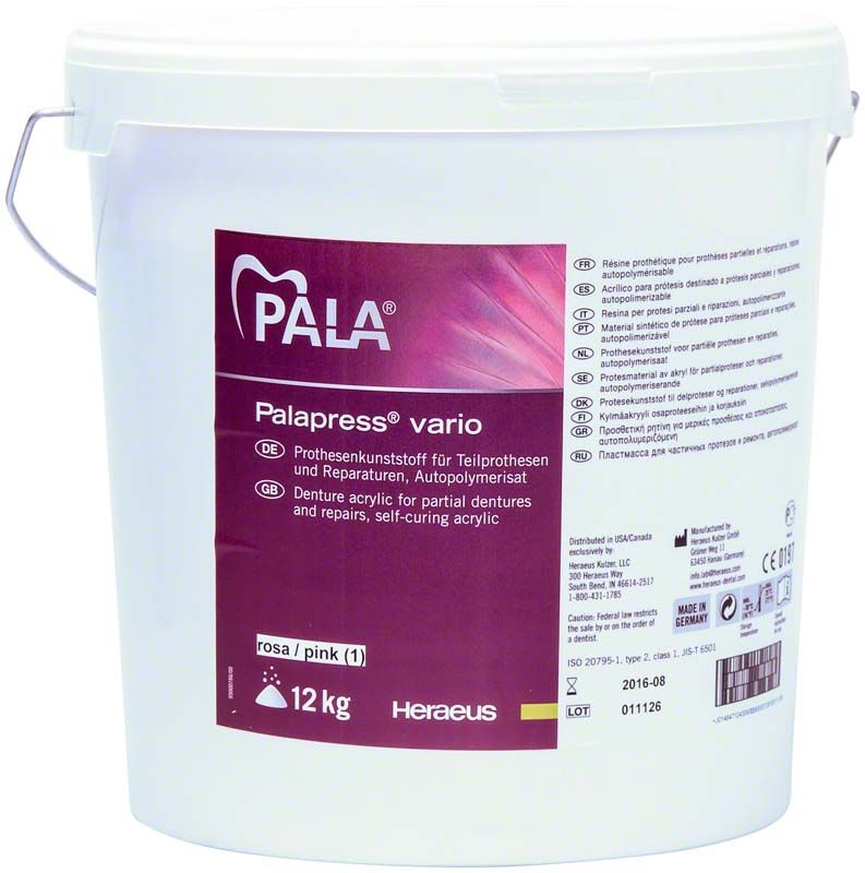 Palapress® vario Pulver 12000g Eimer in rosa für Teilprothesen.