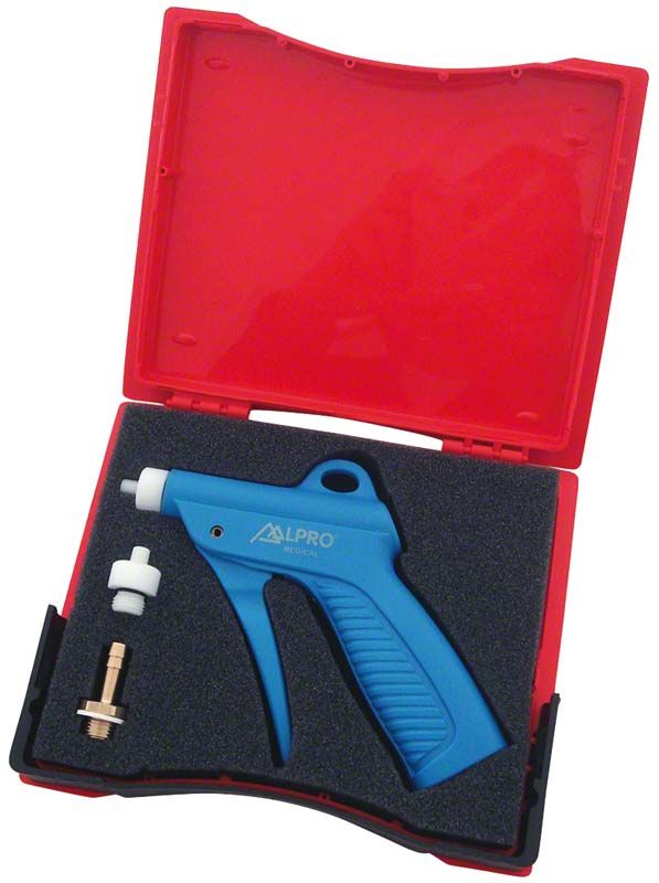 Innovative Ausblasvorrichtung WL-BLOW Set in rotem Etui.
