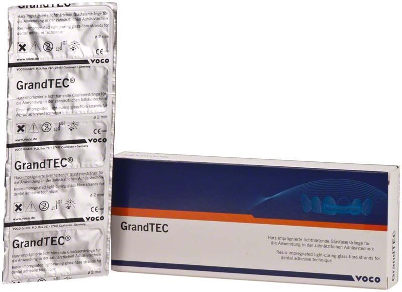 GrandTEC Glasfaserstränge-Verpackung mit Harz-imprägnierten Strängen für Zahnmedizin.