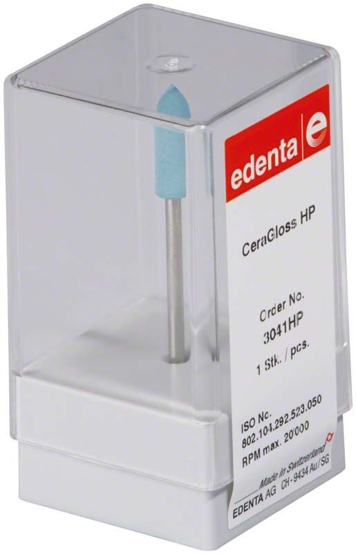 CeraGloss blau Torpedo HP in transparenter Verpackung mit Etikett.