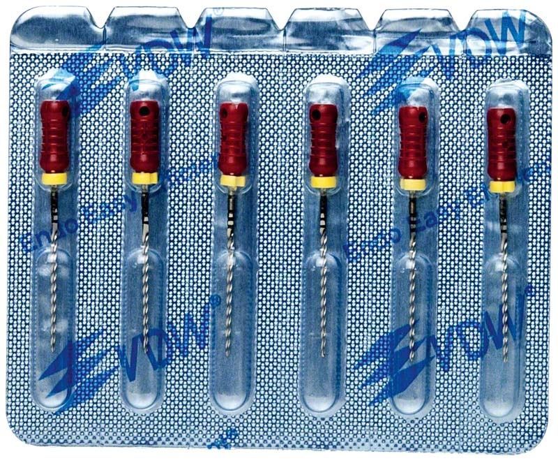 K-Bohrer 25mm Gr. 055 in Blisterverpackung mit roten Griffen.