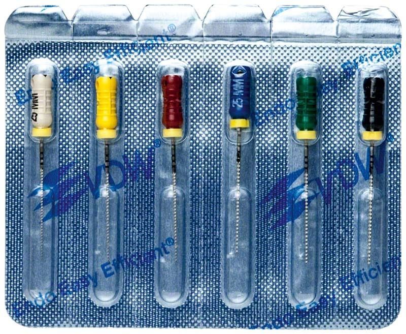 K-Feilen 25mm Gr. 015-040 in Blisterverpackung mit farbigen Griffen