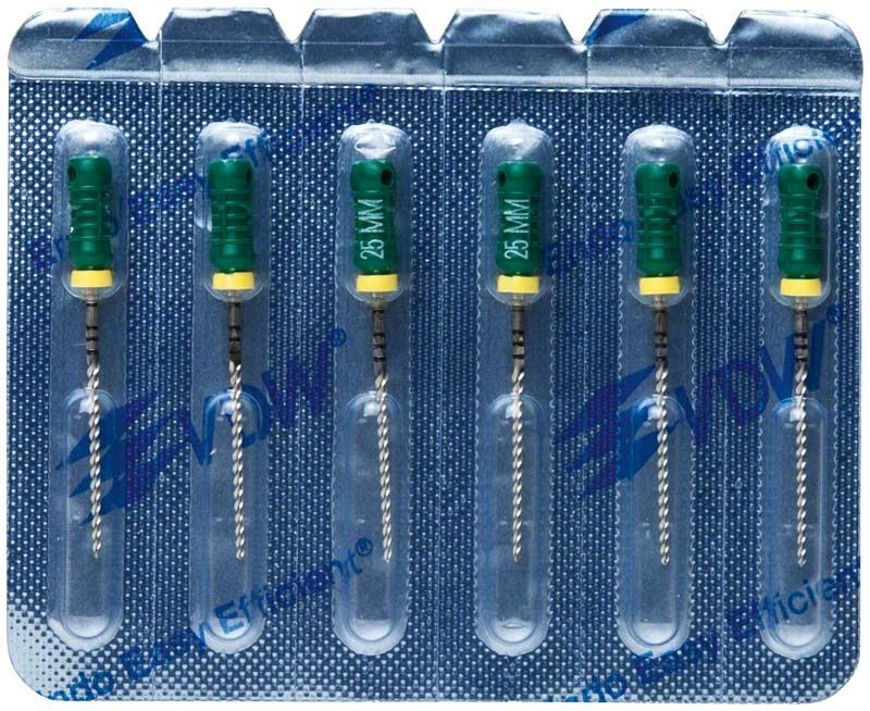 K-Feilen 25mm Gr. 070 in Blisterverpackung mit grünem Griff.