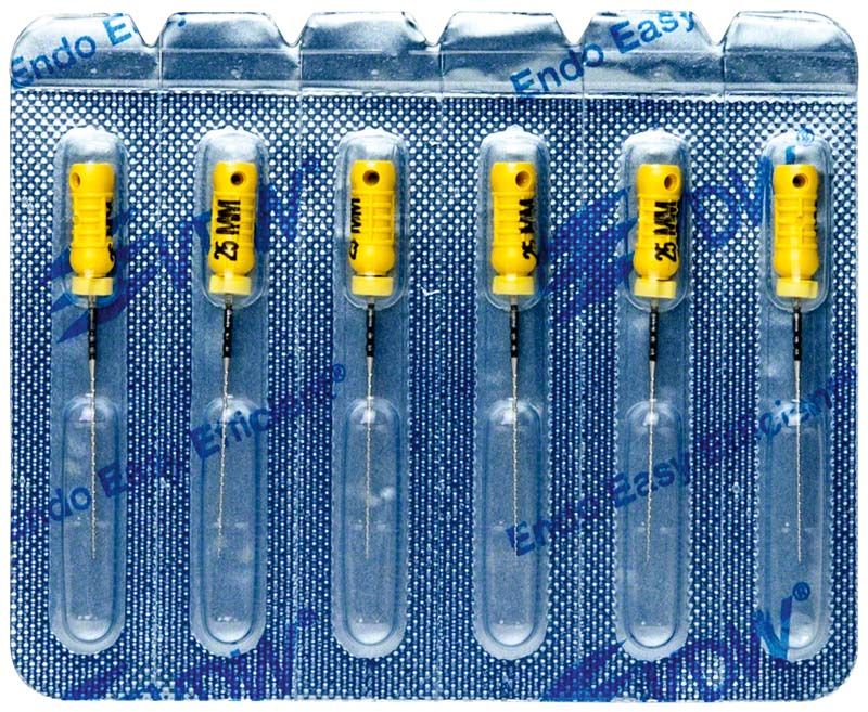 Sterile VDW Hedströmfeilen 25mm Gr. 20 in Blisterverpackung.