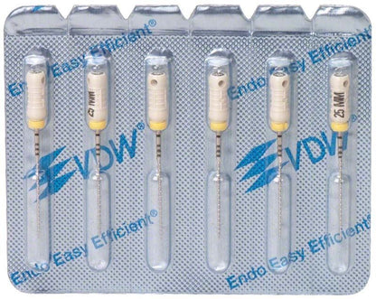 Sterile Hedströmfeilen 25mm Gr. 45 in Blisterverpackung mit VDW-Logo.