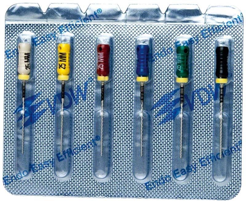 Sterile Hedströmfeilen 25mm Gr. 45-80 in Blisterverpackung.