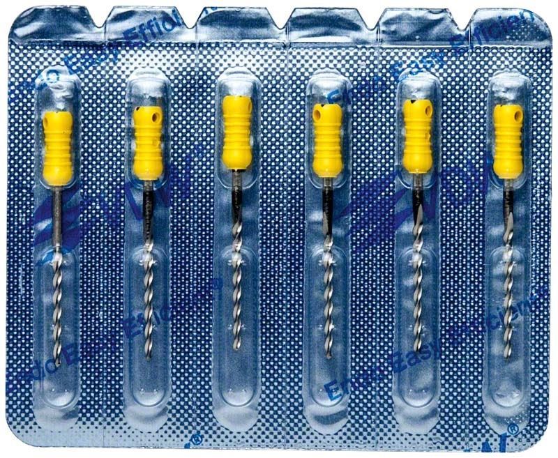 K-Bohrer 25mm Gr. 100 in Blisterverpackung mit gelben Griffen.