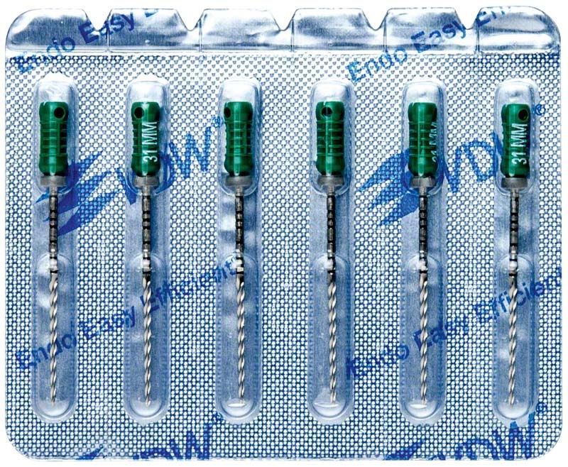 Blisterpackung mit sechs grünen K-Bohrer 31mm Gr. 070.