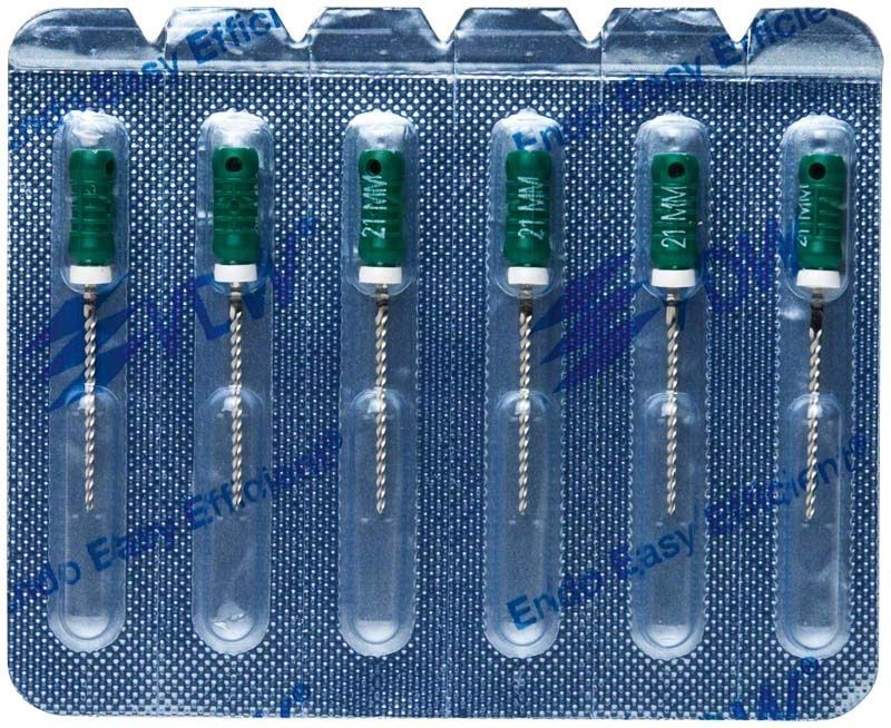 K-Feilen 21mm Gr. 070 in Blisterverpackung mit grünem Griff.