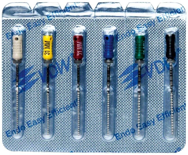 K-Feilen 31mm Gr. 045-080 in Blisterverpackung, verschiedene Farben.