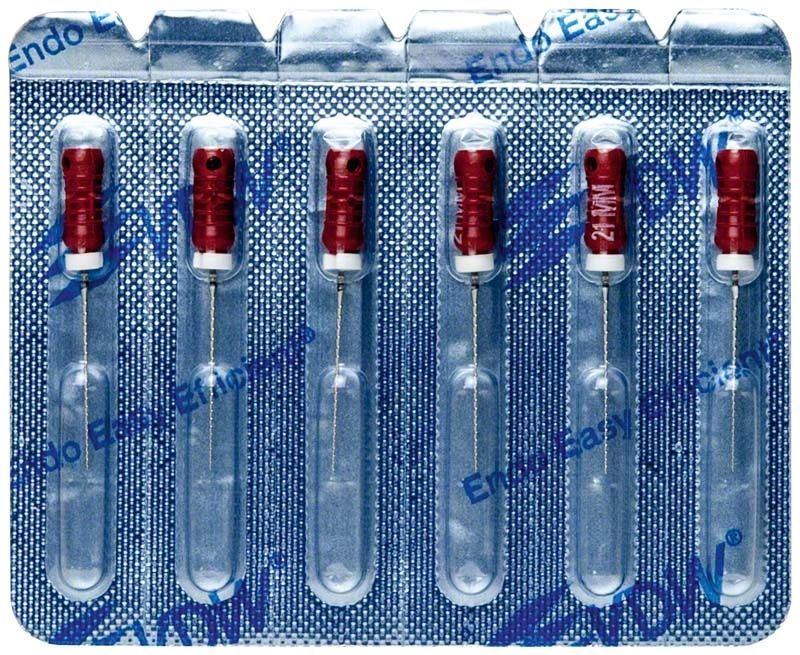 Sterile Hedström Feilen 21mm, Gr. 25 in Blisterverpackung.