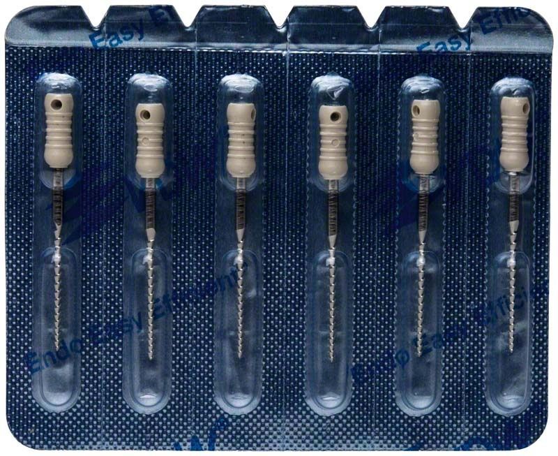 Sterile Hedström Feilen 25mm Gr. 90 in Blisterverpackung.