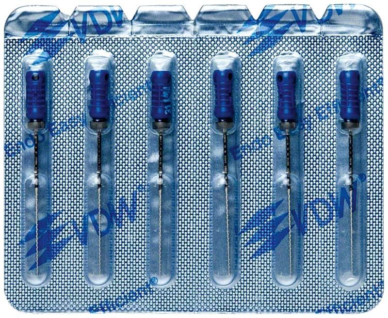 Sterile VDW Hedströmfeilen 31mm Gr. 30 in Blisterverpackung.