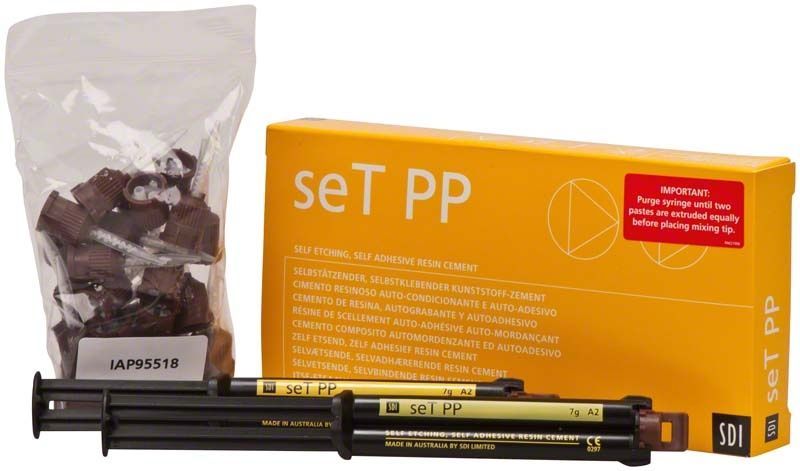SeT PP Refill A2 Zementkartusche mit Verpackung und Zubehör.