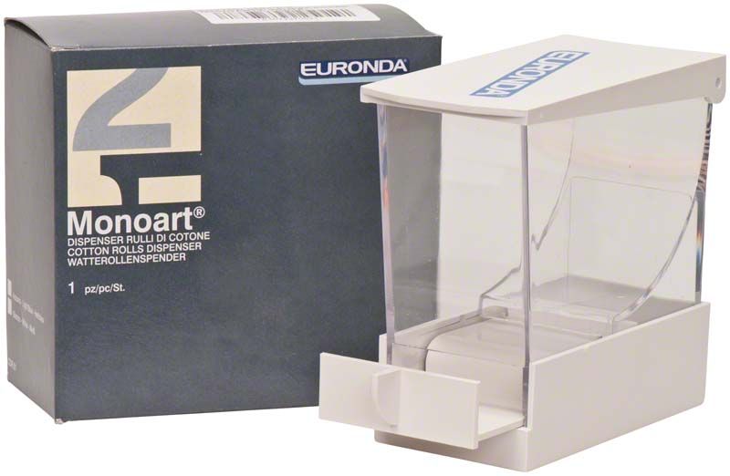 Monoart Watterollenspender weiß mit transparenter Front und Verpackung.