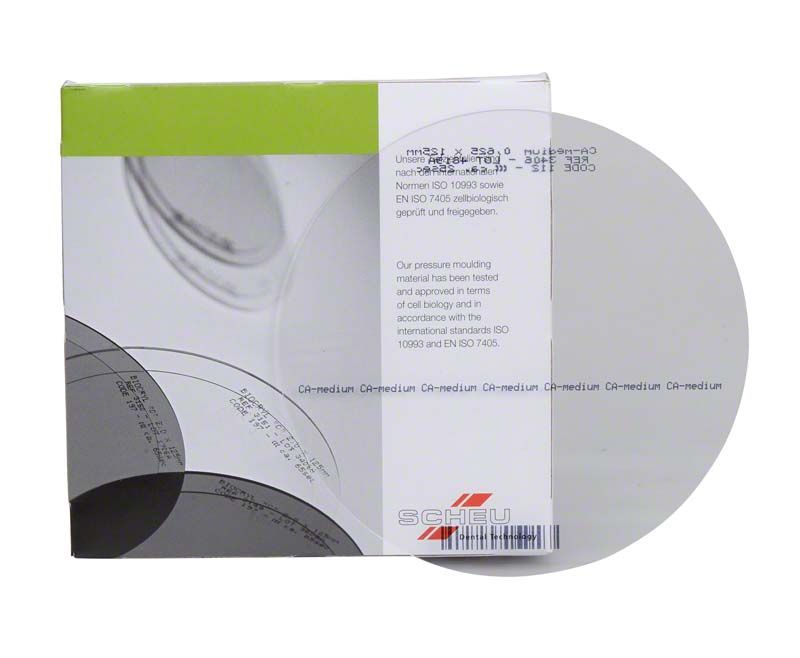 Hartelastische Tiefziehfolie CA® Medium 0,625 x 125mm für Zahnkorrekturen.
