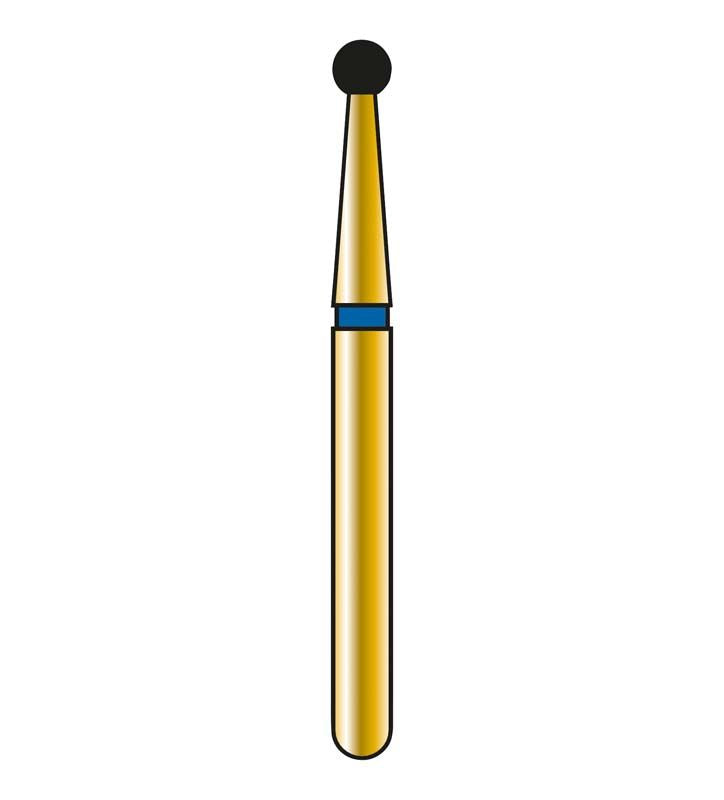 Diatech Diamant Fräse G801-314-016-ML mit kugelförmigem Kopf, Nahaufnahme.