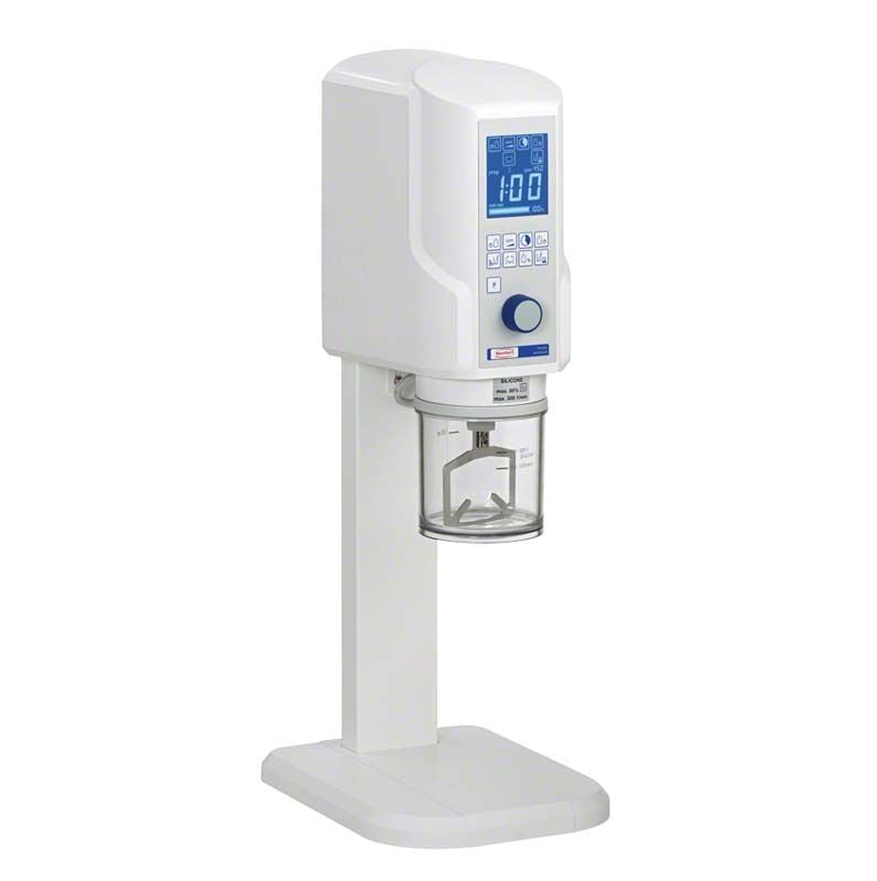 Vakuumanmischgerät Twister evolution mit digitalem Display und automatischer Becherkopplung.