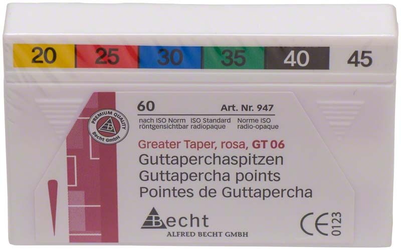 Guttaperchaspitzen Greater Taper Rosa GT 06 in Größen 020-045.