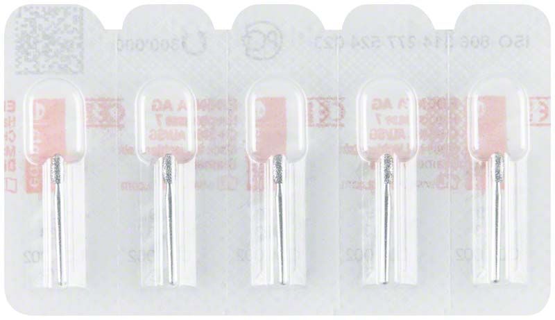 Diamantenschleifer Diamant FG 379 023 in Einzelverpackung für Zahnarztgebrauch.