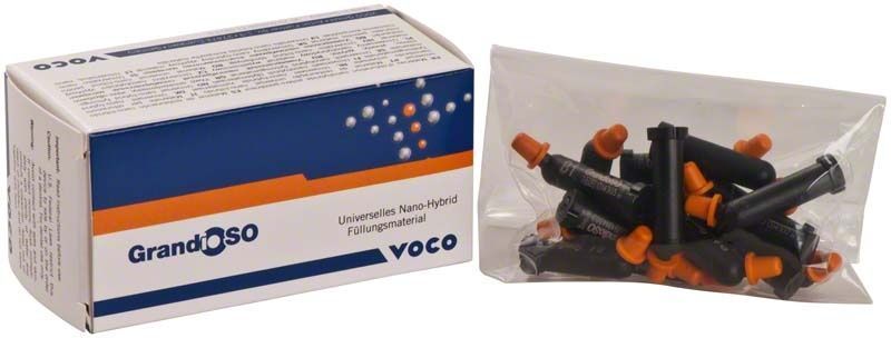 GrandioSO Caps B1, universelles Füllungsmaterial in Verpackung mit Kapseln.