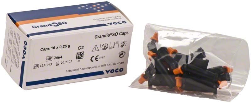 GrandioSO Caps C2 Verpackung mit Einmalkapseln und Produktinformationen.