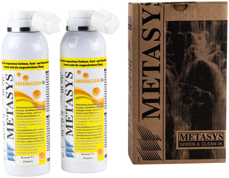 Zwei Flaschen Green & Clean IK mit Verpackung.