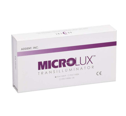 Microlux Transilluminator-Verpackung von Sigma Dental Systems.