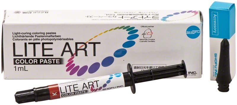 LITE ART Khaki 1ml Pastenmalfarbe mit Verpackung und Zubehör.