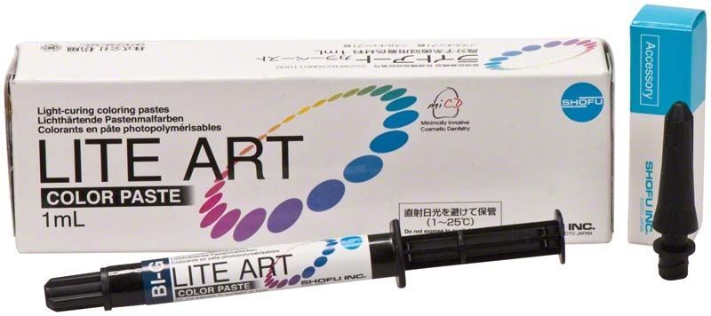 LITE ART Blue-Gray Pastenmalfarbe mit Spritze und Verpackung.