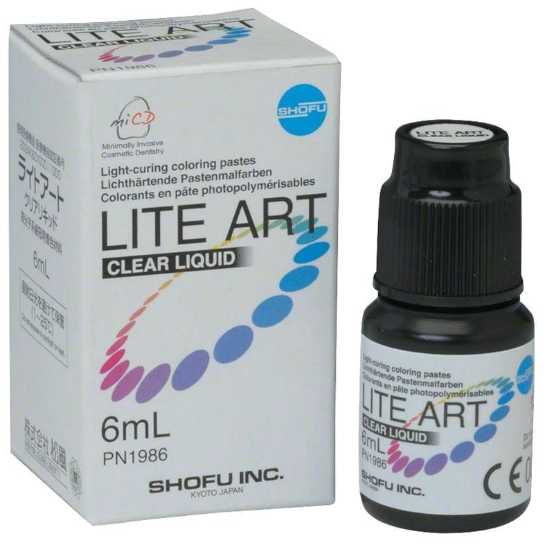 LITE ART Clear Liquid Flasche und Verpackung mit Produktinformationen.