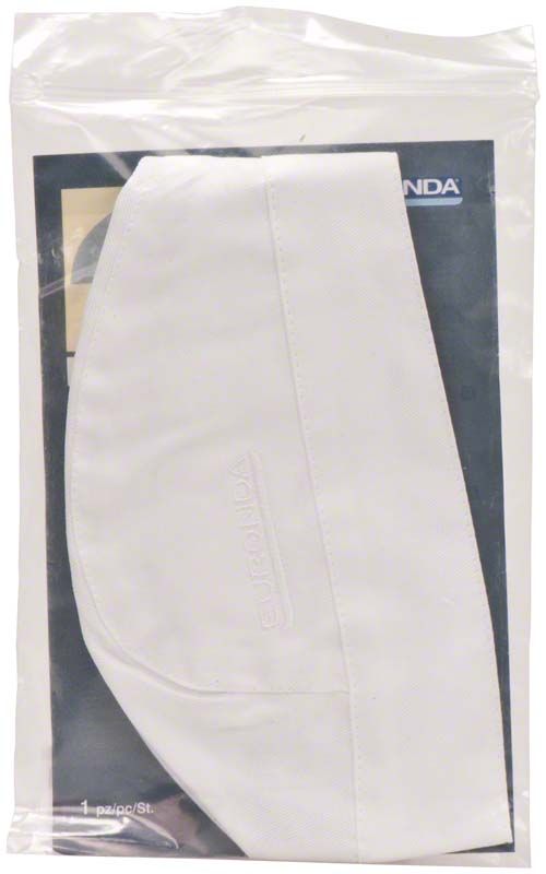 Weiße Monoart Bandana Kopfhaube in Verpackung.