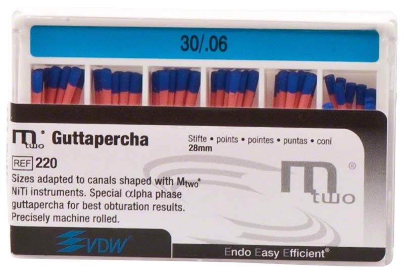 Mtwo Guttapercha Gr. 30/.06 blau in Kunststoffbox.