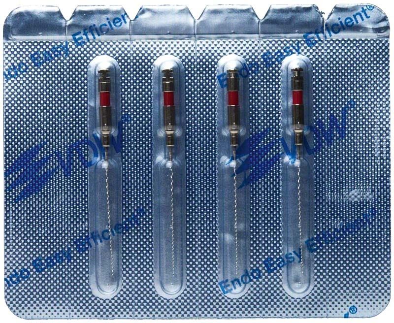 Wurzelfüller 25mm Gr. 025 im Blisterpack mit farbcodierten Griffen.