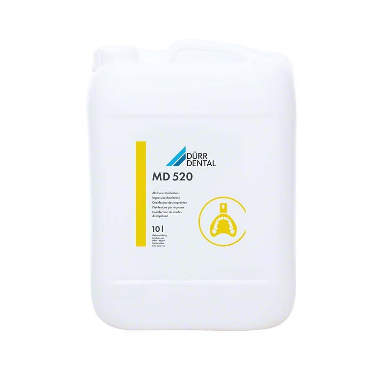 10-Liter-Kanister MD 520 Desinfektionsmittel für dentale Anwendungen.