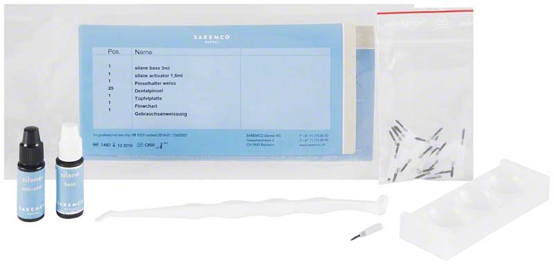 CSP Ceramic Silane Primer Set mit Flaschen, Applikatoren und Anleitung.