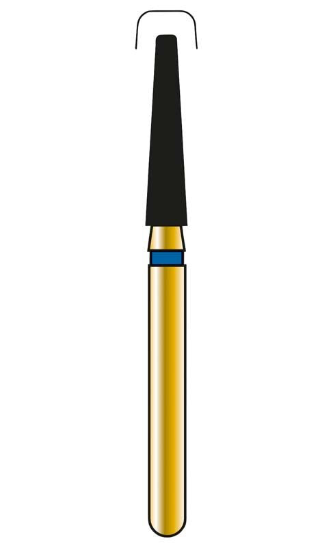 Diathek Diamant Dentalinstrument mit goldfarbenem Schaft und diamantbeschichteter Spitze