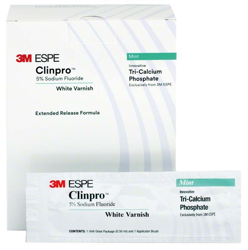 Clinpro™ White Varnish mit TCP in Einzelpackung, Minzgeschmack.
