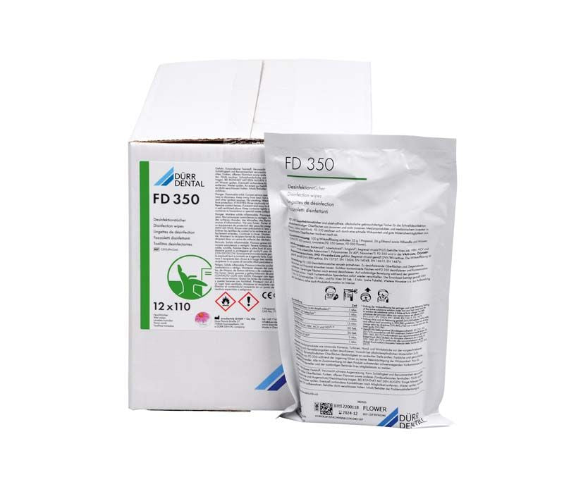 FD 350 flower Nachfüllbeutel und Verpackung mit Anwendungsinformationen.