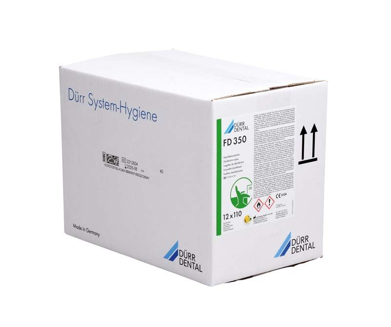 FD 350 lemon Nachfüllbeutel-Karton mit Desinfektionstüchern für Zahnmedizin.