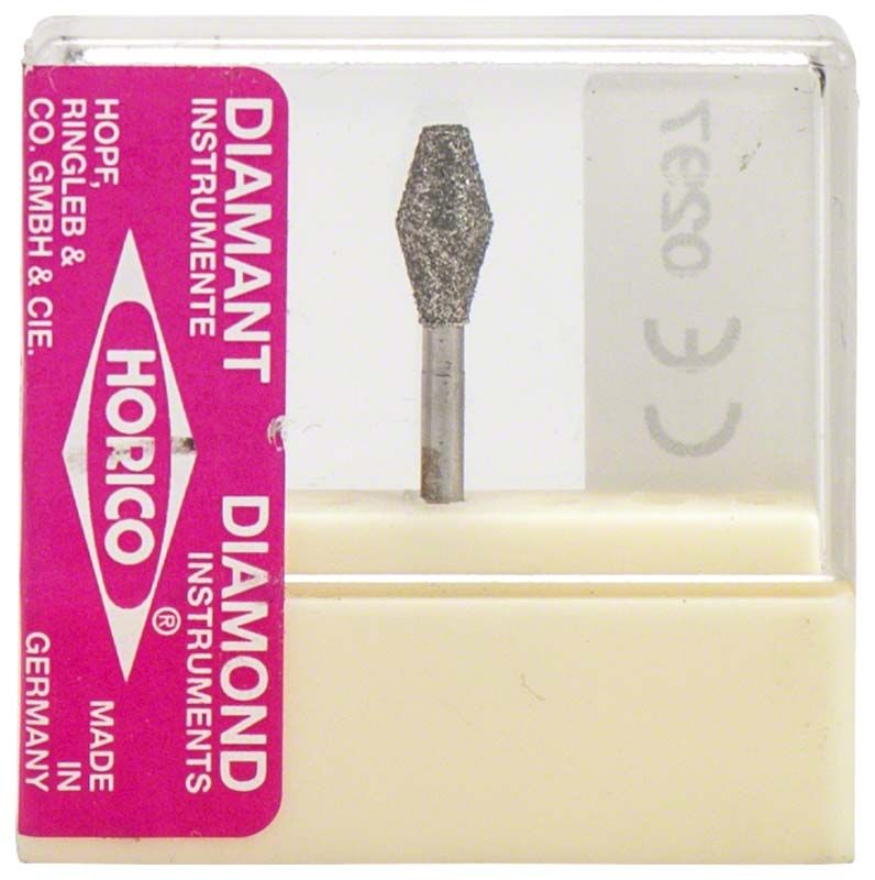 Diamantinstrument FG 038 037 in transparenter Kunststoffverpackung.