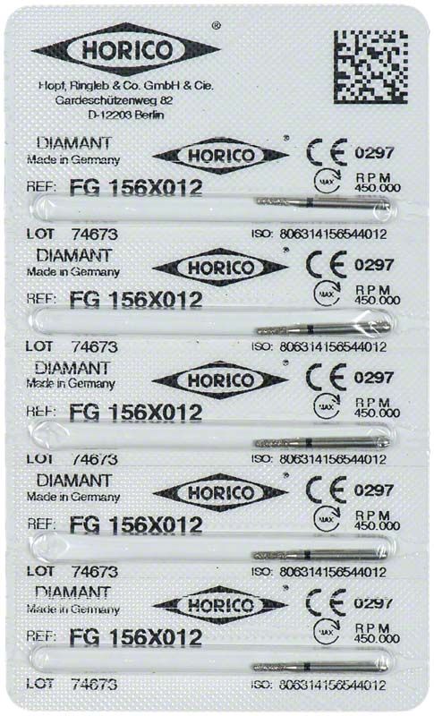 Verpackung von Diamant FG 156X 012 mit fünf Einheiten.