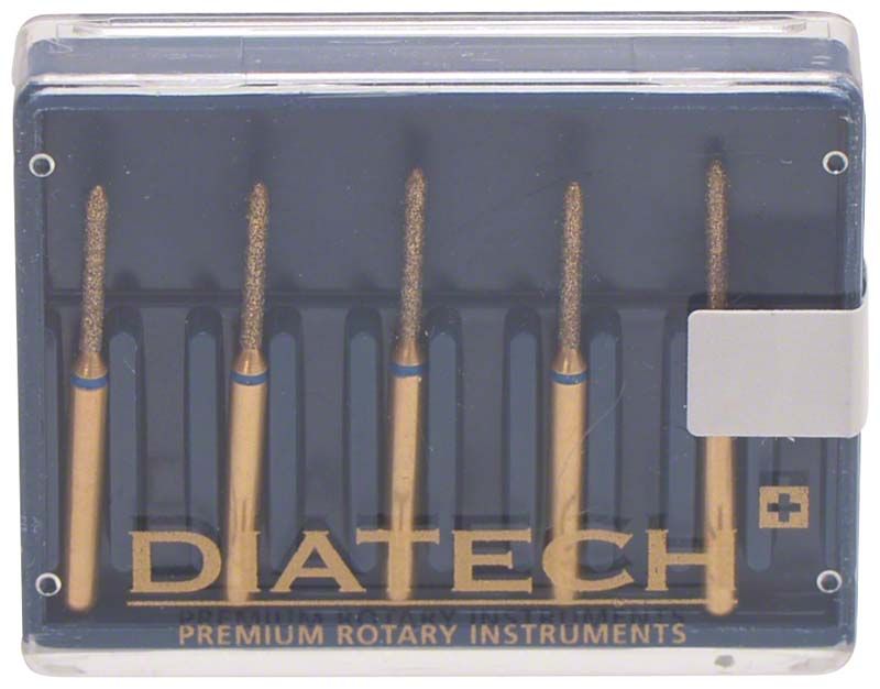 Zahnarztbohrer Diatech Diamant FG G878 010 in blauer Verpackung.